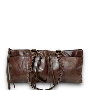 HOBO Brown Leather Shoulder Bag with lots of compliments.